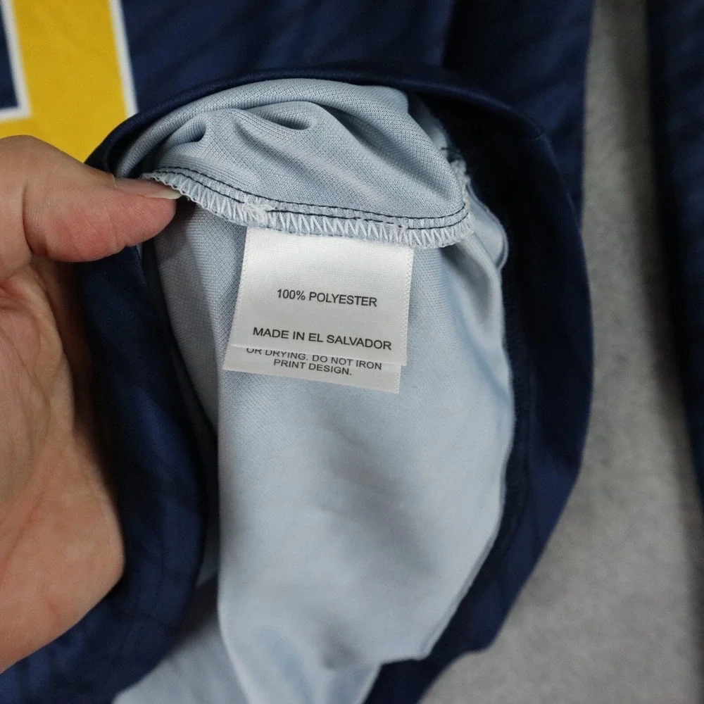 Adidas Shirt Mens XL Activewear Soccer Training Blue‎ Patterned Long Sleeve